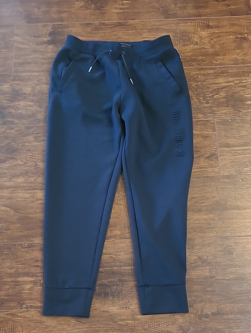 Armani Exchange Black Jogger Sweatpants with Drawstring Women Size S/p